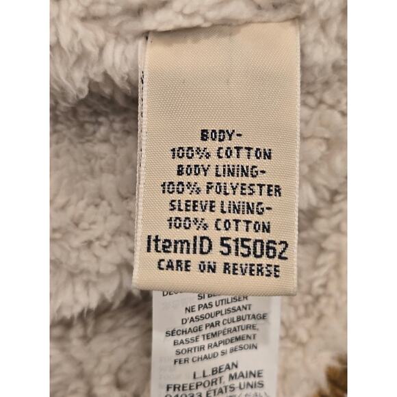 LL Bean Corduroy Relaxed Sherpa Lined Shacket Shirt Jacket Womens XL Brown - Picture 12 of 12